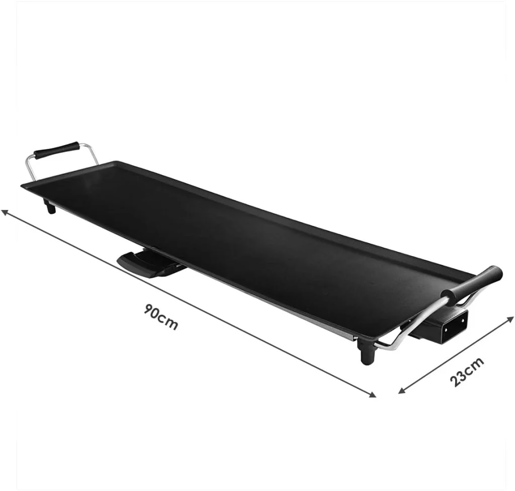 1800W Piastra Griglia Elettrica Extra Largo, Piastra Grill con Piano Cottura in Alluminio, Antiaderente, 90 x 23 cm (90 x 23 cm) - Image 8