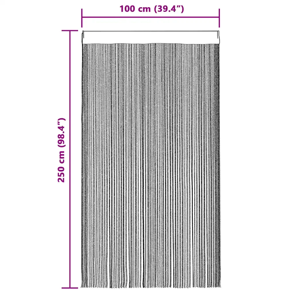 2 Pz Tende a Fili 100x250 cm Verdi 132412 - Image 9