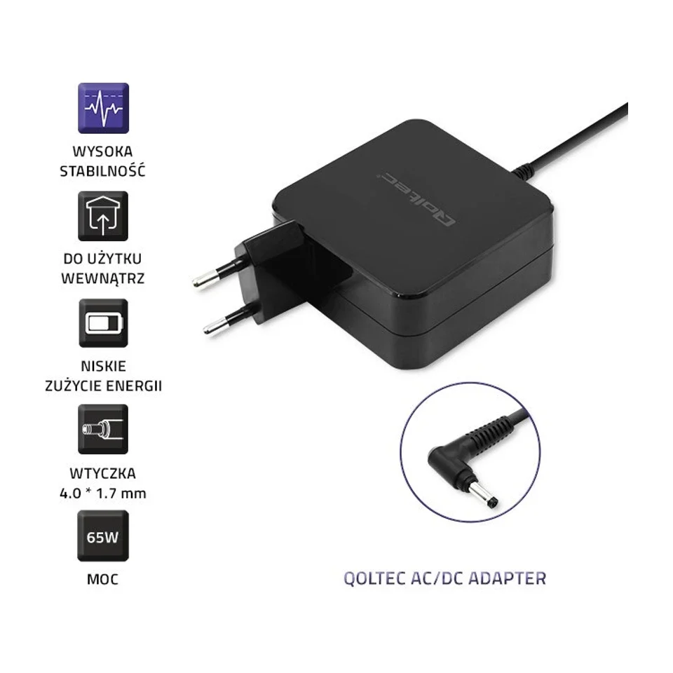 Adattatore di alimentazione Qoltec 51751 per Huawei 65W | 19V | 3.42A | 4.0*1.7 - Image 4