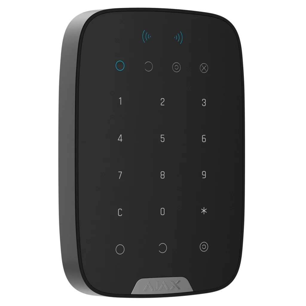 Ajax Tastiera touch wireless. Supporta carte e telecomandi contactless crittografati (Edizione Superior) Nero