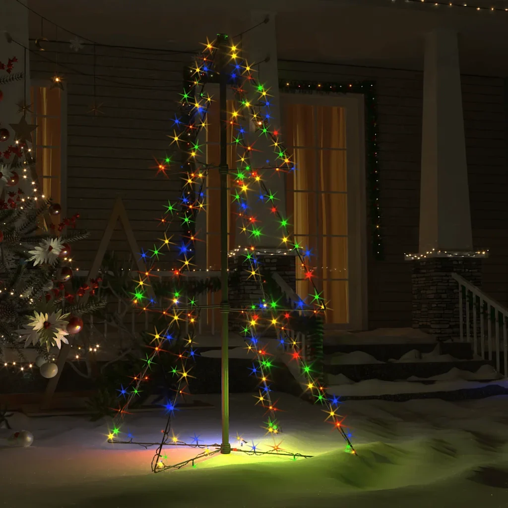 Albero di Natale a Cono 160 LED per Interni Esterni 78x120 cm cod mxl 25948 - Image 3