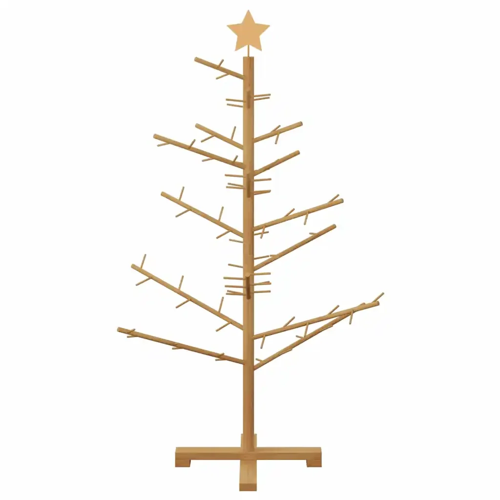 Albero di Natale in legno con supporto Marrone 125 cm 42018060 - Image 5