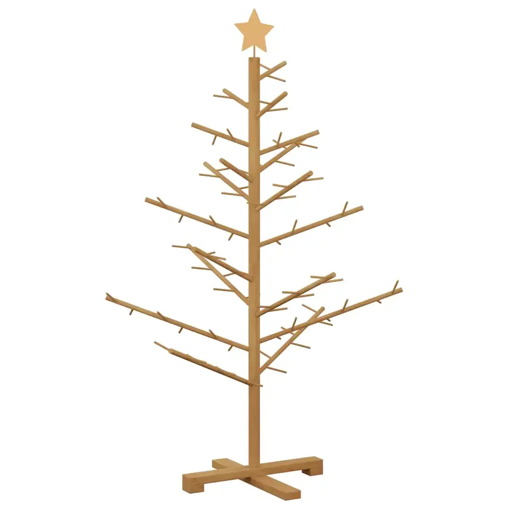 Albero di Natale in legno con supporto Marrone 125 cm 42018060 - Image 7
