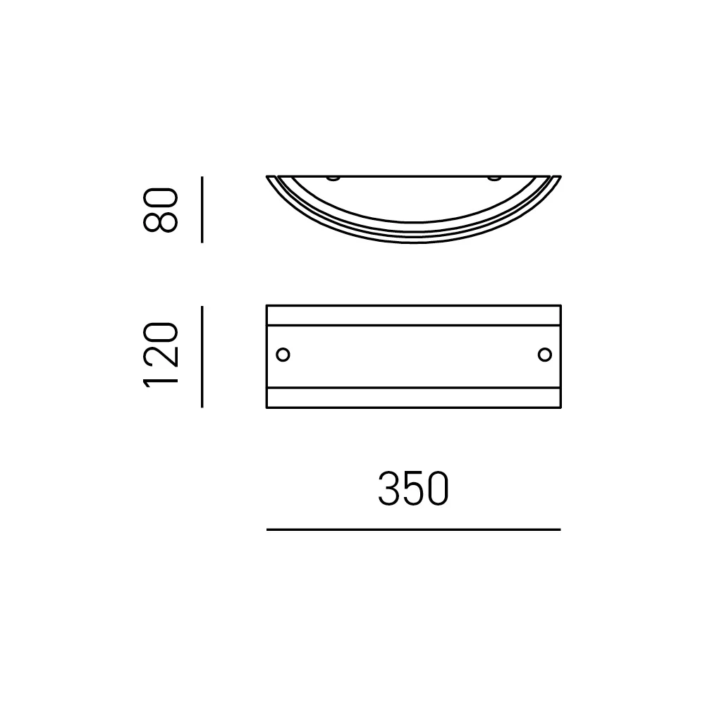 Applique Lecce in vetro satinato bianco 35x12cm, 1 luce E27 max 42W, IP20, Lampada da muro e montatura metallo con dettagli cromo, lampadina esclusa - Image 3