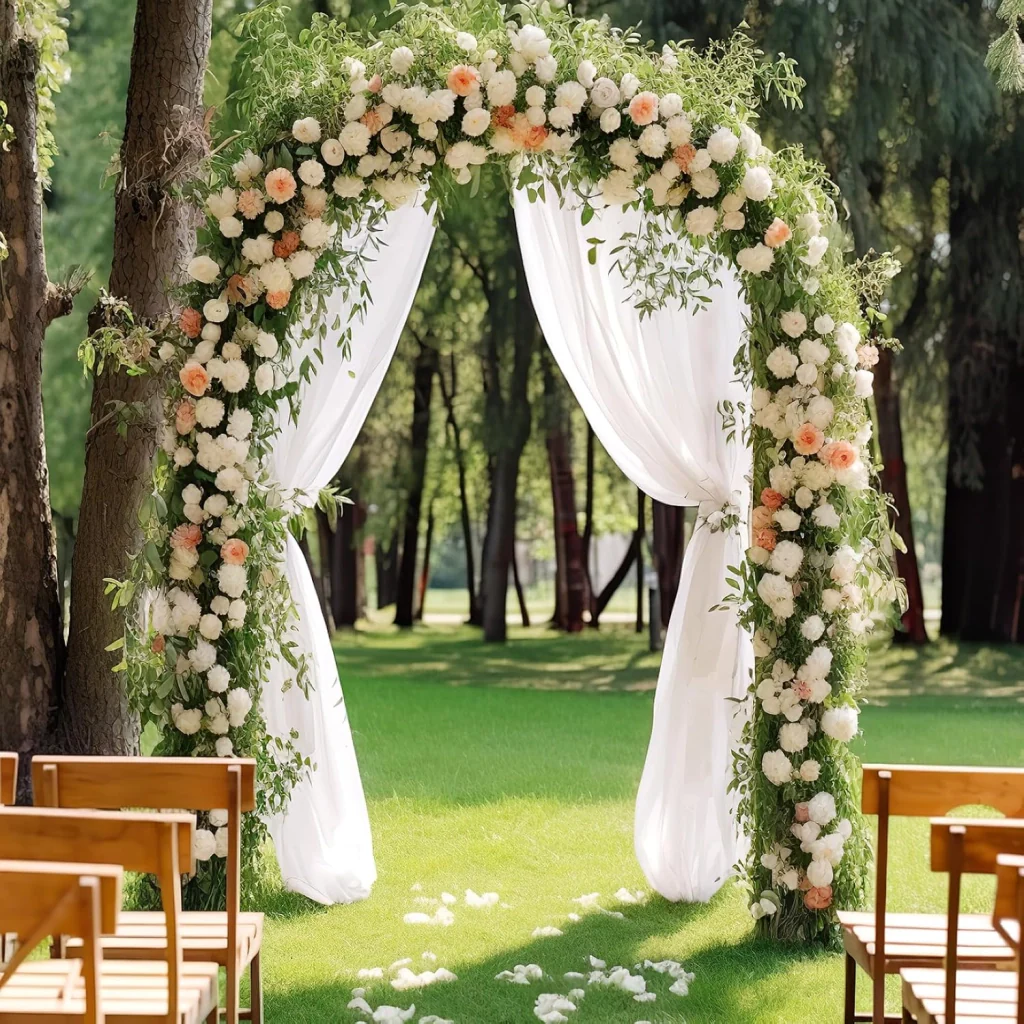 Arco da Giardino per Rampicanti, Arco da Giardino Supporto per Rose in Metallo Zincato Resistente, Arco Decorativo a Cupola per Feste e Ceremonie, 143 x 40 x 234 cm, Nero - Image 8