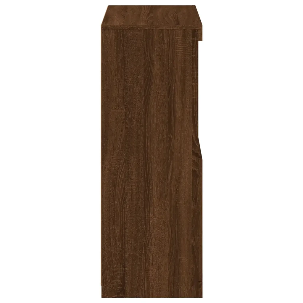 Armadietto con Luci LED Rovere Marrone in Legno Multistrato 836629 - Image 8