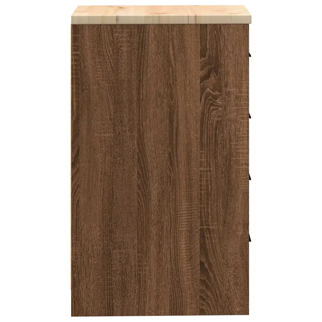 Armadietto per Garage in Rovere Marrone 40x51x85 cm 860595 - Image 7