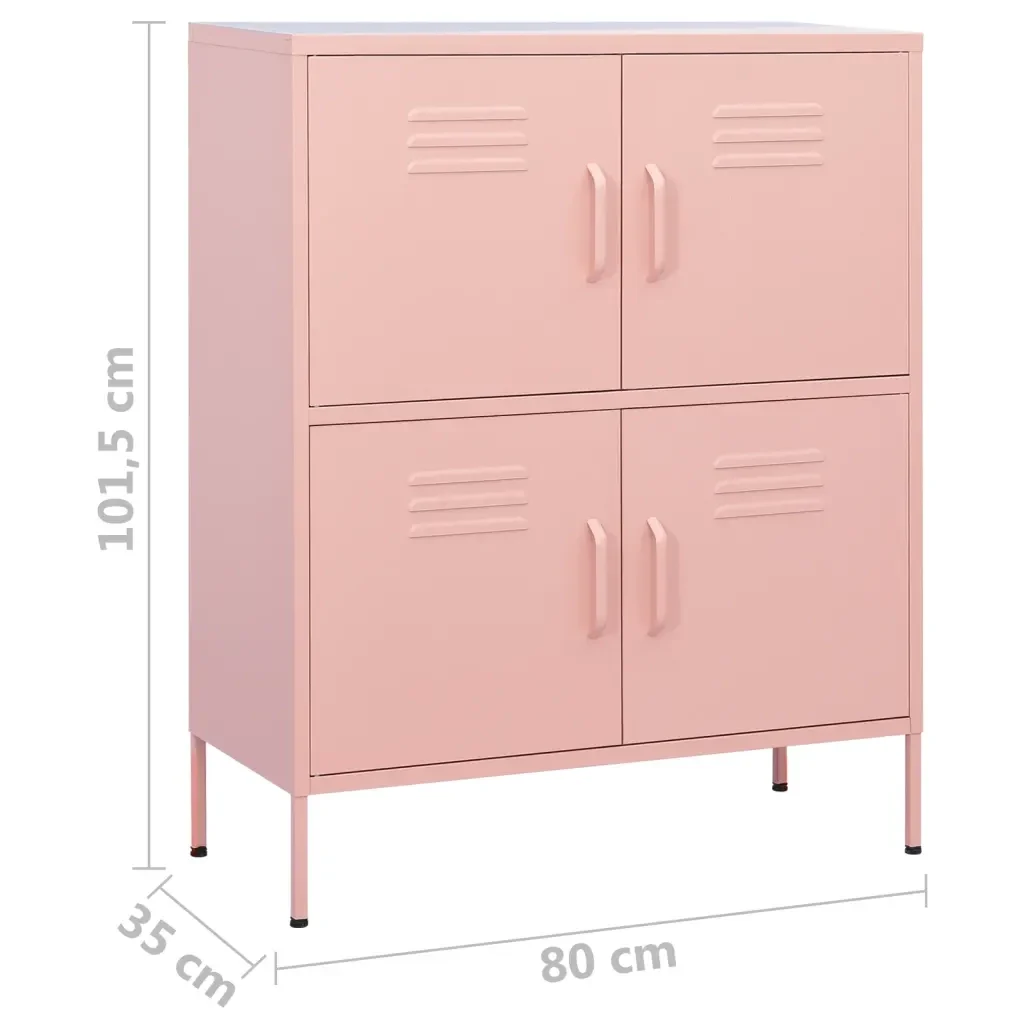 Armadietto Rosa 80x35x101,5 cm in Acciaio cod mxl 41510 - Image 9