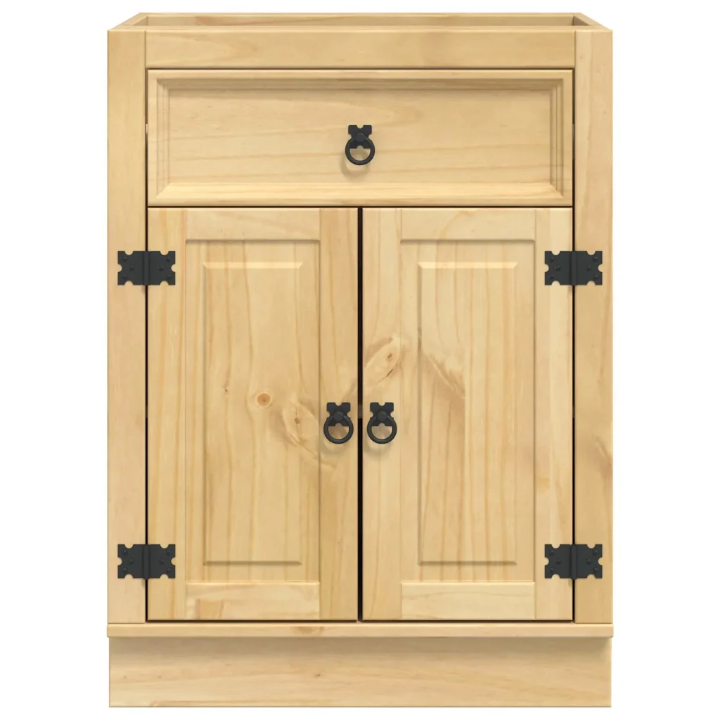 Armadietto SKI Marrone Miele 60 x 46 x 81,5 cm Pino massello - Image 6