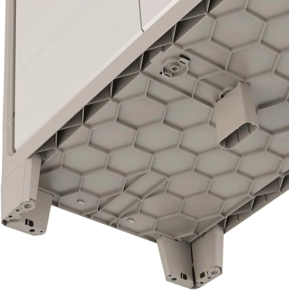 Armadio 2 Ripiani 80x44x100 cm Keter Gulliver Basso XL Sabbia e Beige - Image 7