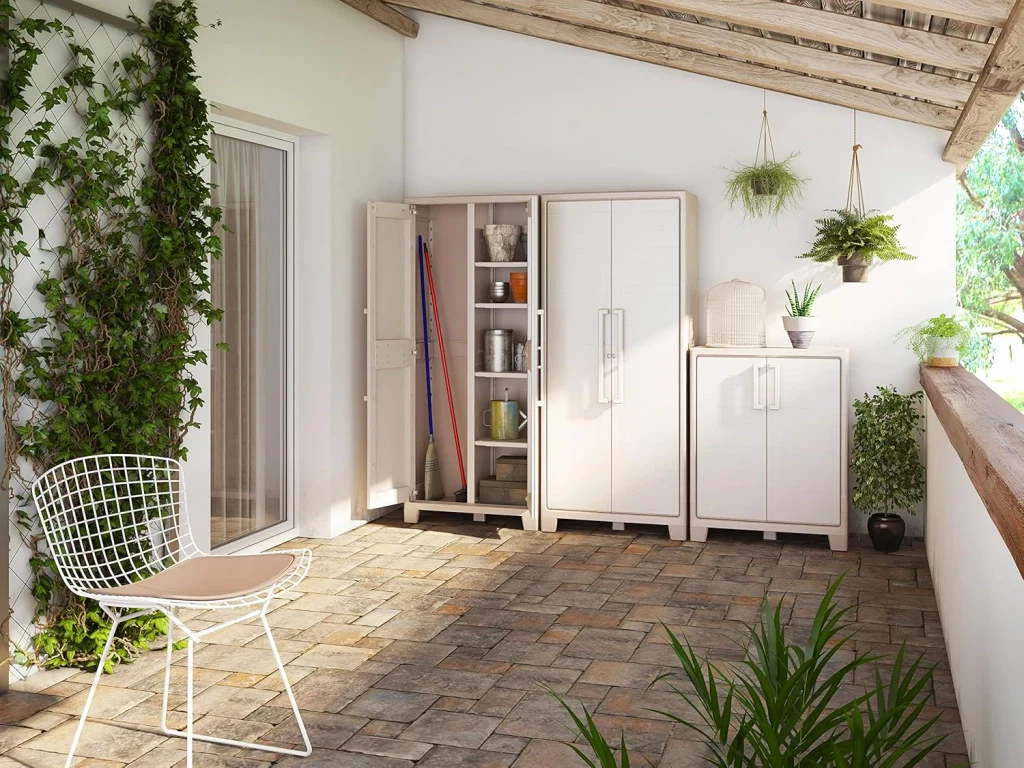 Armadio 8 Ripiani 80x44x182 cm Keter Gulliver Multispace XL Sabbia e Beige - Image 3