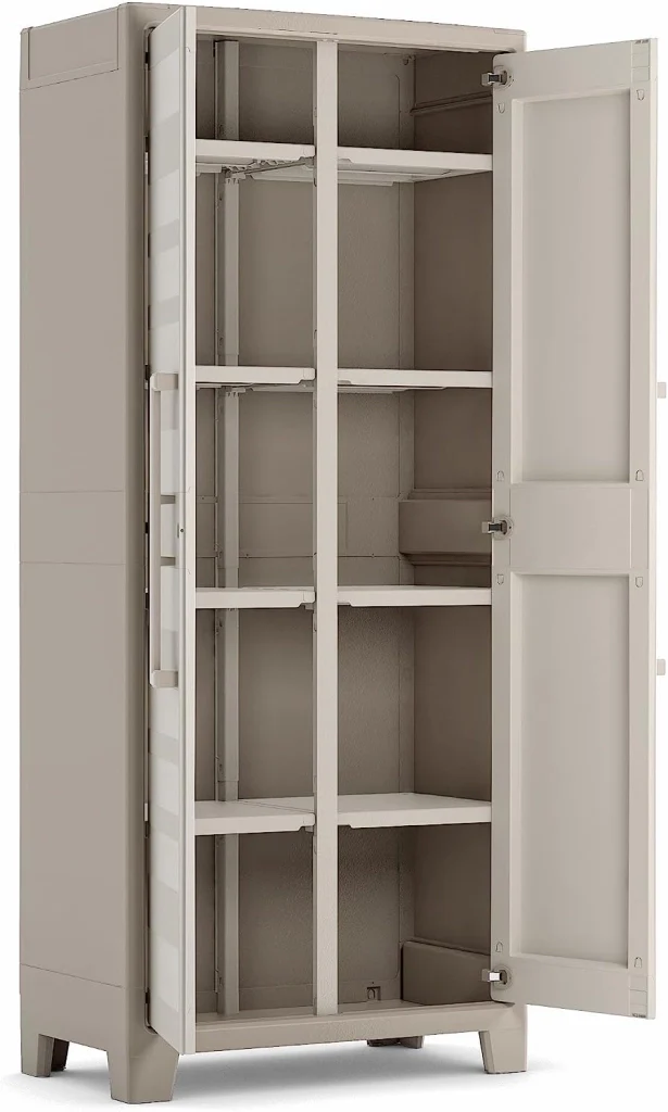 Armadio 8 Ripiani 80x44x182 cm Keter Gulliver Multispace XL Sabbia e Beige - Image 5