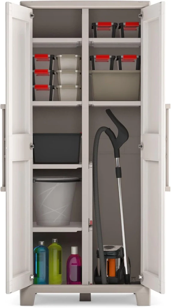 Armadio 8 Ripiani 80x44x182 cm Keter Gulliver Multispace XL Sabbia e Beige - Image 6