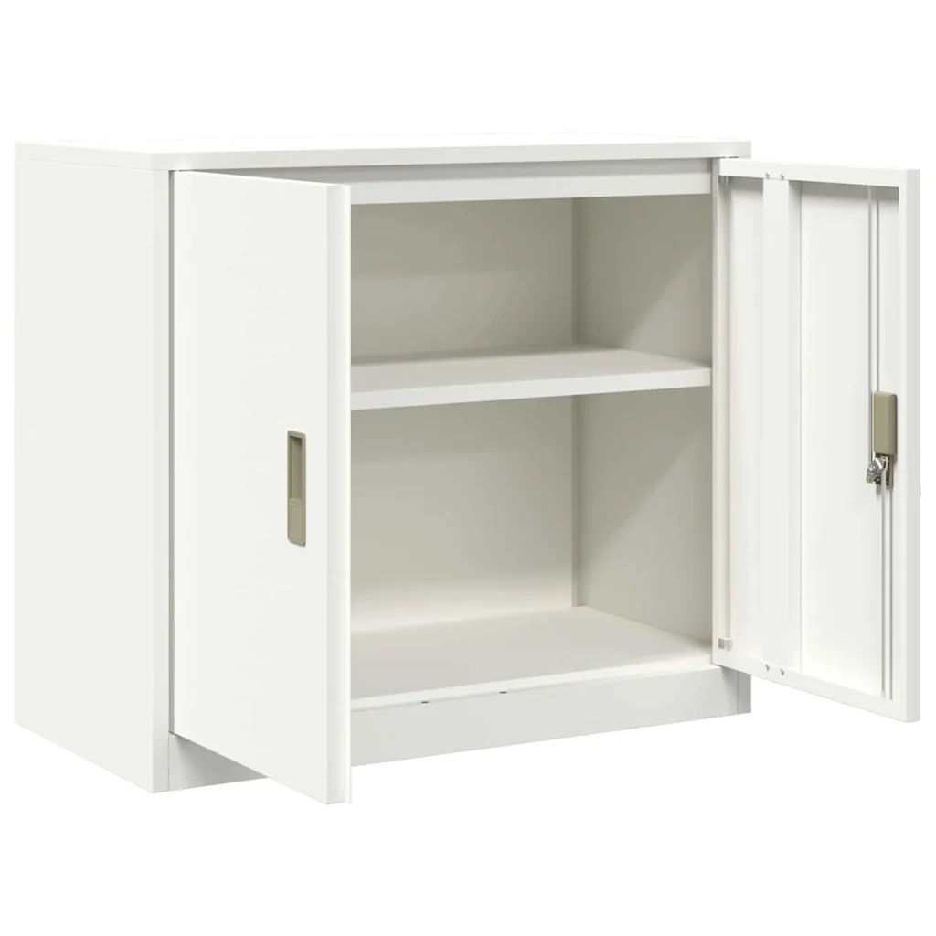 Armadio Bianco 80 x 40 x 70 cm Acciaio 891681 - Image 5