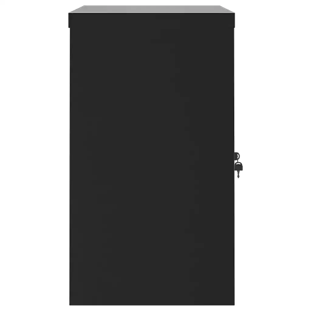 Armadio Classificatore Nero 90x40x70 cm in Acciaio 339722 - Image 5