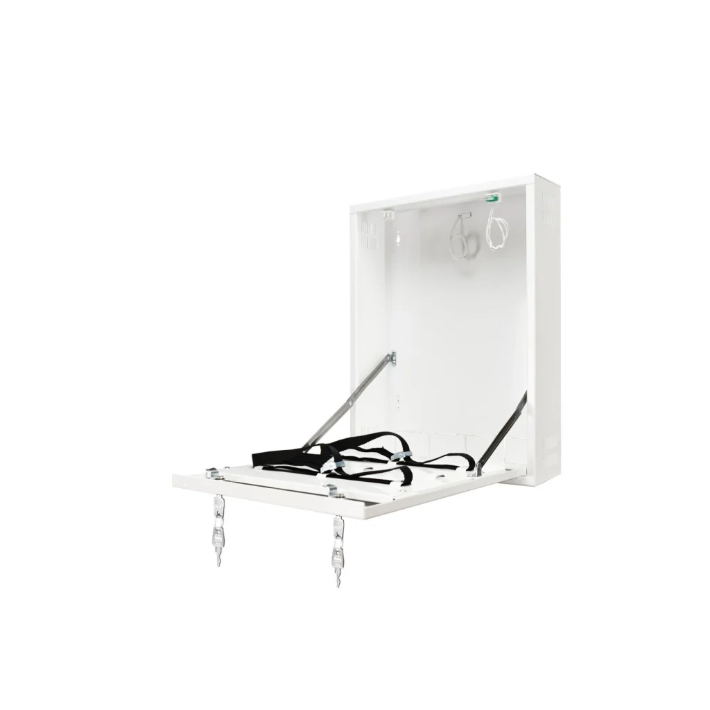 Armadio Contenitore Metallico Verticale Nvr Dvr Pulsar Bianco AWO529W