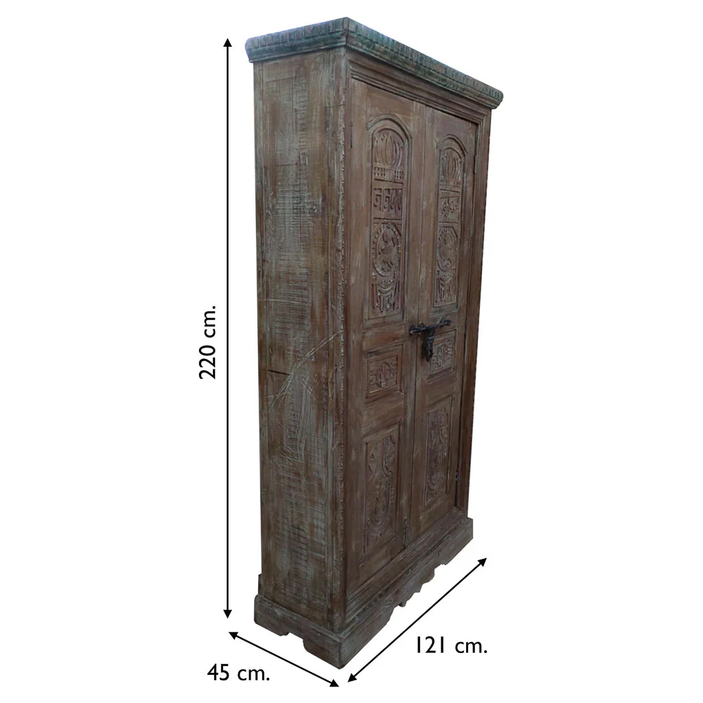 Armadio in legno marrone 121x45x220h - Image 5