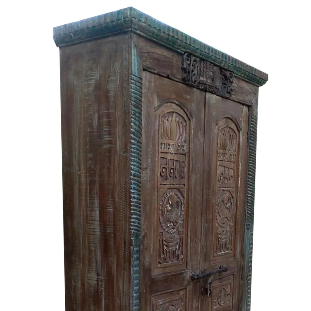 Armadio in legno marrone 121x45x220h - Image 4