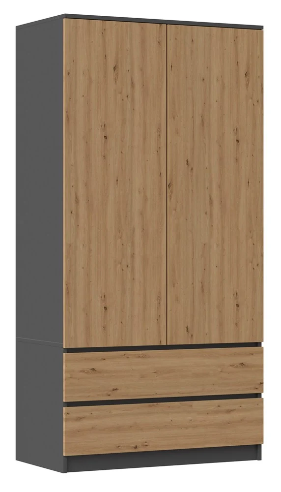 Armadio MALWA SS-90 antracite artisan guardaroba - Image 3