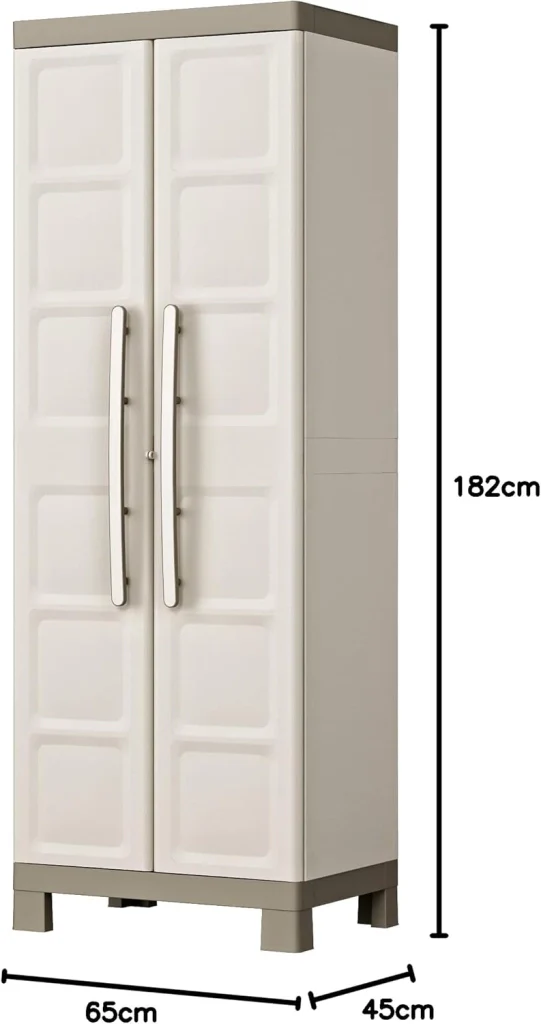 Armadio portascope in plastica con ripiani regolabili e ante doppie Excellence Keter - Image 4
