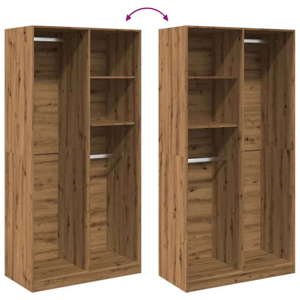 Armadio Rovere Artigianale 100x50x200 cm in Legno Multistrato 3307773 - Image 7