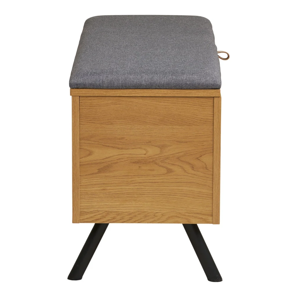 Barco - Panca contenitore effetto rovere 92x33x48 cm - Image 6