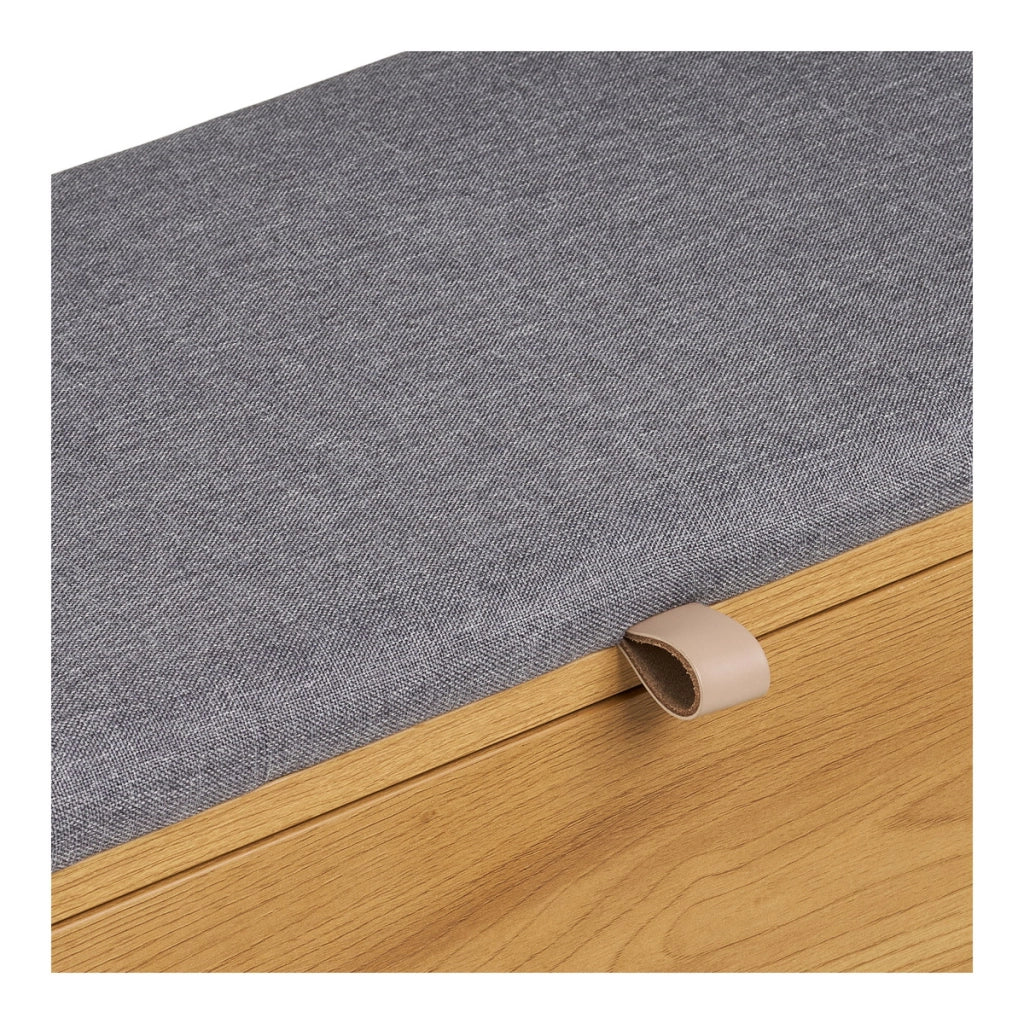 Barco - Panca contenitore effetto rovere 92x33x48 cm - Image 7