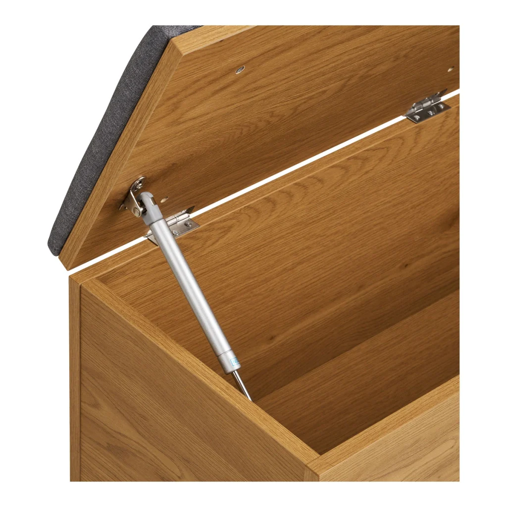 Barco - Panca contenitore effetto rovere 92x33x48 cm - Image 8