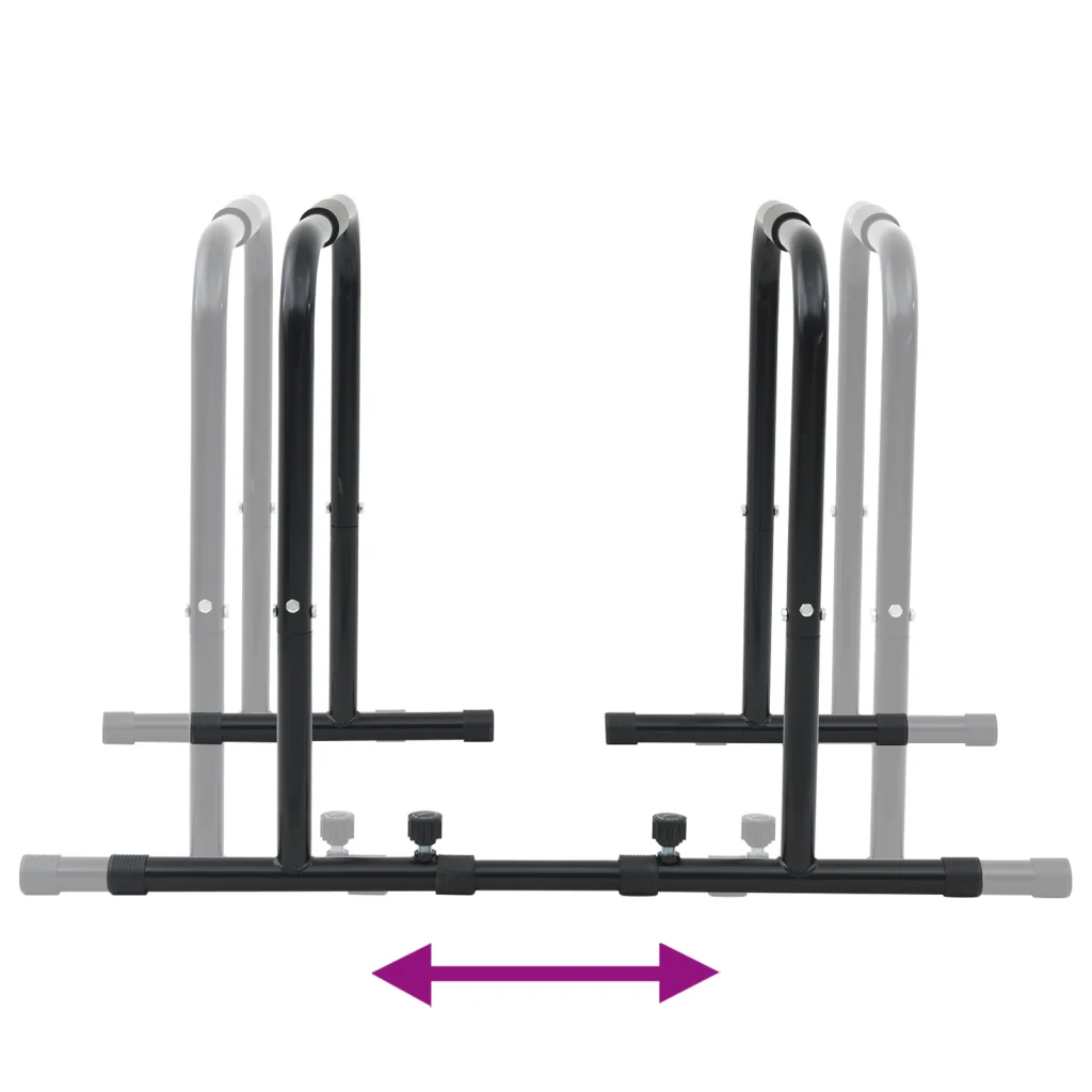 Barra Dip con Lunghezza Regolabile, CapacitÃ  di 300 kg, 96-117x67x75 cm in Acciaio - Image 7