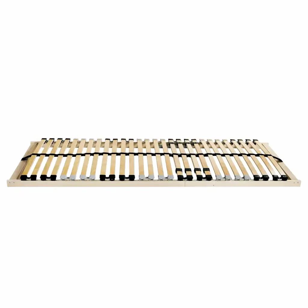 Base a doghe Marrone 100 x 190 cm Legno massello di faggio 42015235 - Image 2