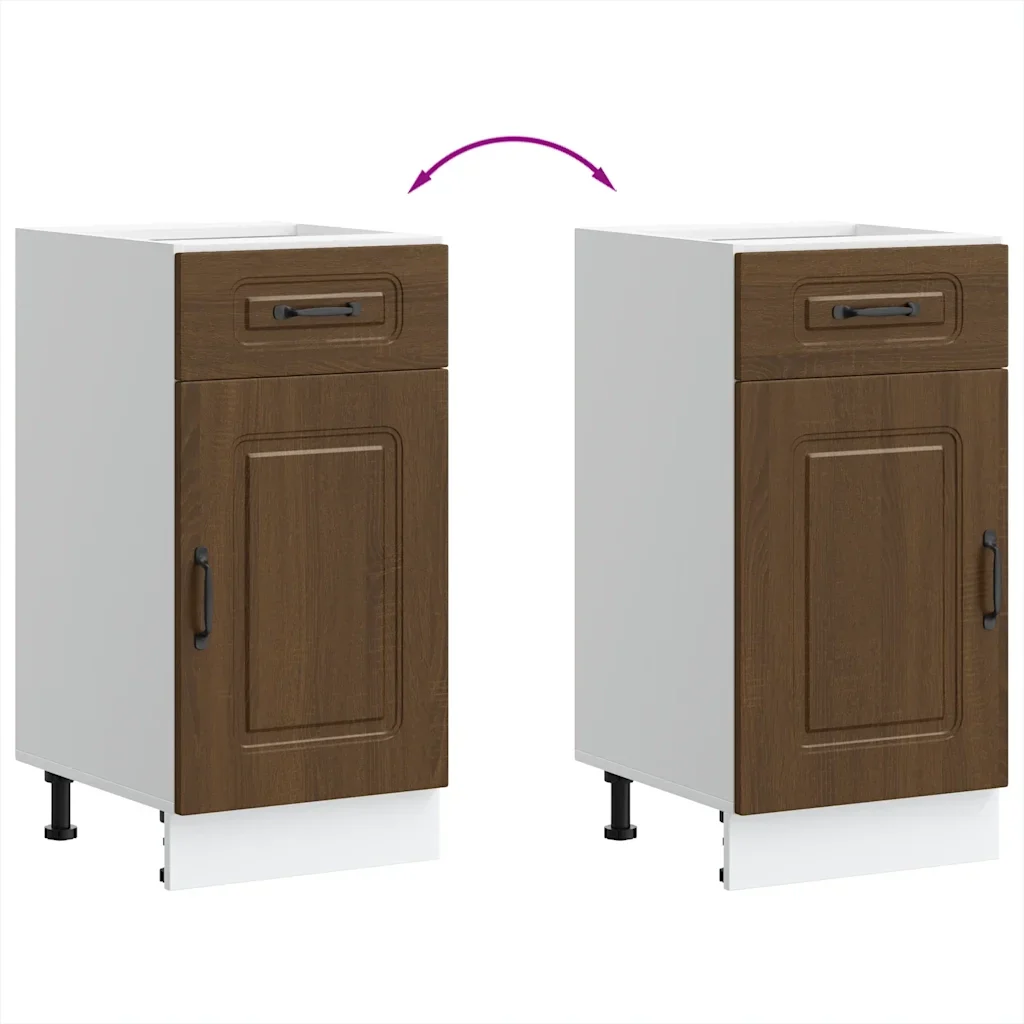 Base da Cucina Kalmar Rovere Marrone in Legno Multistrato - Image 7