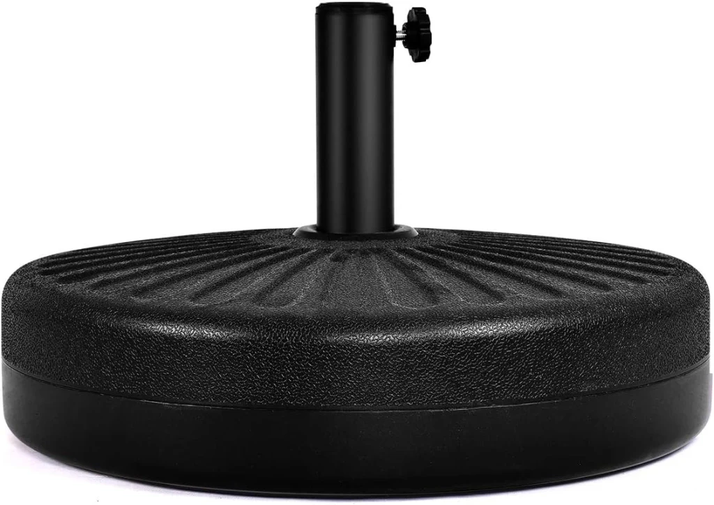 Base per Ombrellone, per Pali da 38-48mm, Base Ombrellone in Plastica e Ferro, 23L, 51x51x13cm, Nero - Image 7