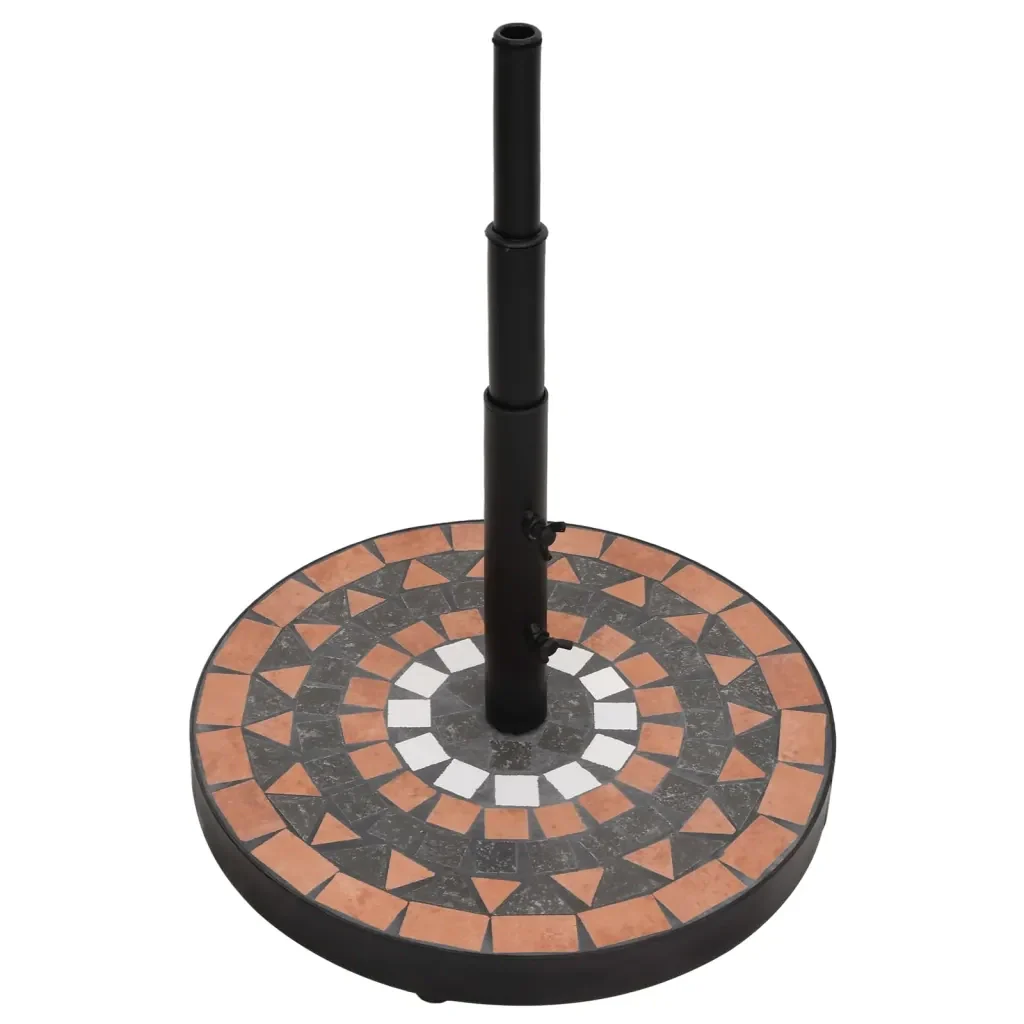 Base per Ombrellone Terracotta e Bianco Rotonda 12 kgcod mxl 73426 - Image 3