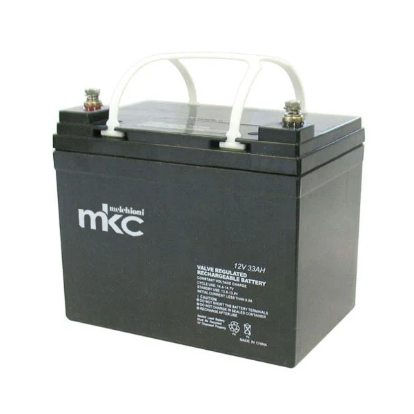 Batteria MKC VRLA AGM 12V 33Ah Ciclica/Tampone Ermetica Senza Manutenzione per UPS, Fotovoltaico, Allarmi e Trazione Leggera