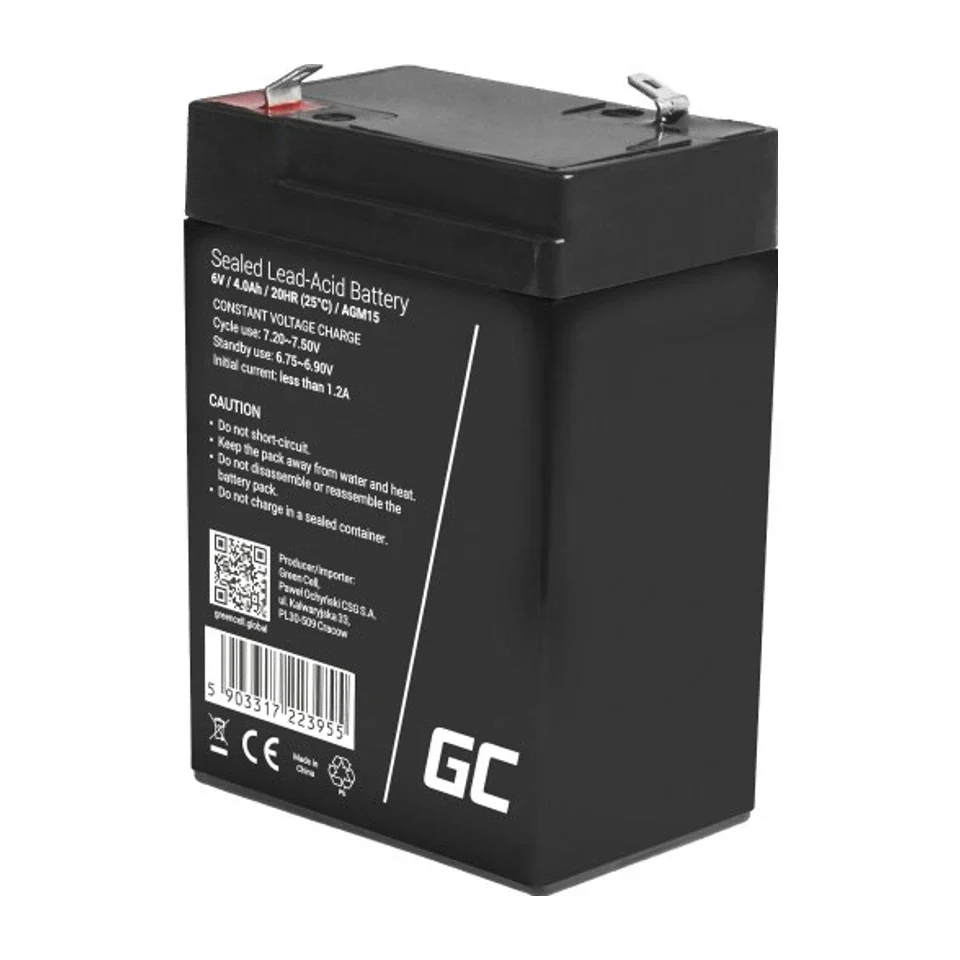 Batteria UPS al piombo sigillata Green Cell AGM15 (VRLA) 6 V 4 Ah - Image 4