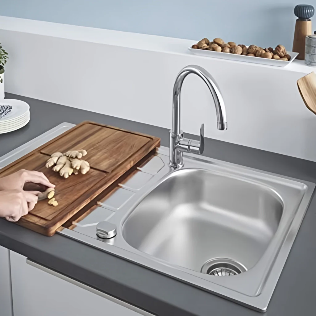 BauEdge Rubinetto Miscelatore monocomando lavello cucina,canna girevole 360° - Image 2