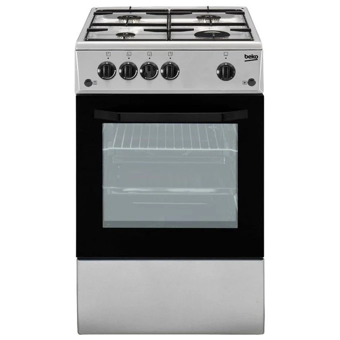 Beko CSG42011FS Cucina a Gas 4 Fuochi Forno a Gas 54 L 50x50x85 cm colore Argento