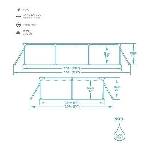 Bestway Piscina Frame Rettangolare 1C 300X201 H 66 - Image 5