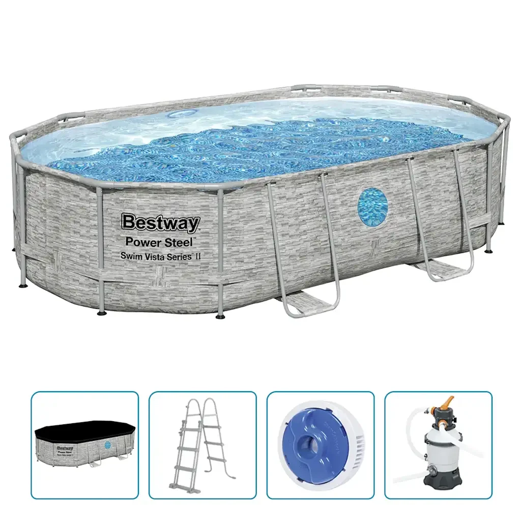 Bestway Set Piscina Power Steel 488x305x107 cm 93335 - Image 2