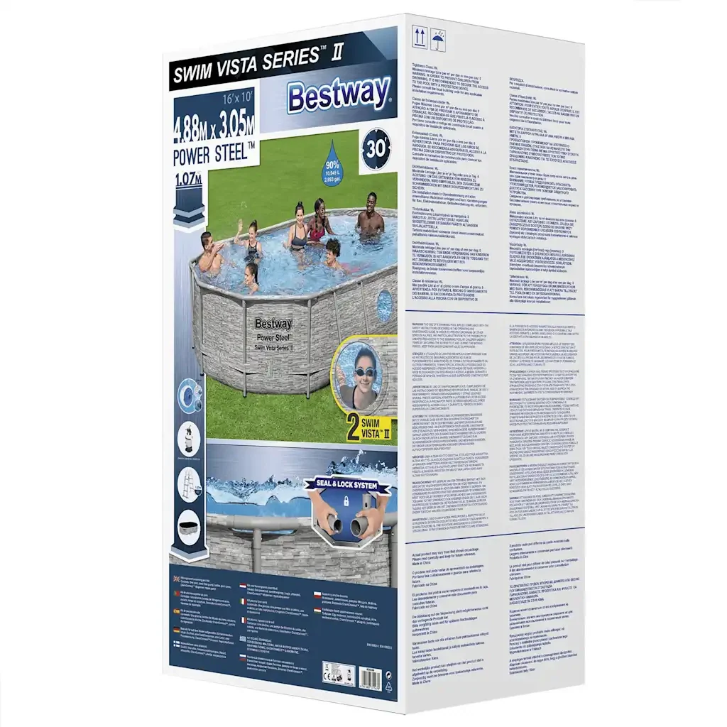 Bestway Set Piscina Power Steel 488x305x107 cm 93335 - Image 8