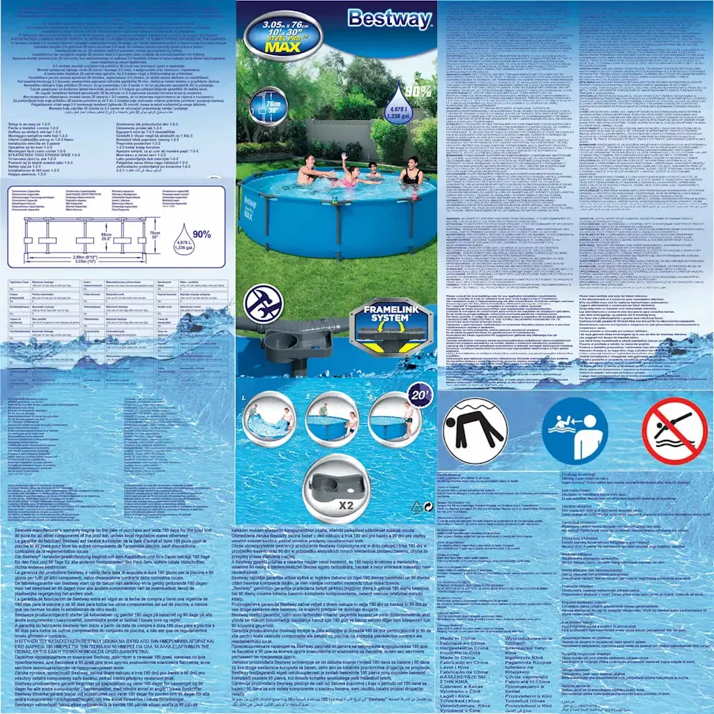 Bestway Set Piscina Steel Pro MAX 305x76 cm 92829 - Image 4
