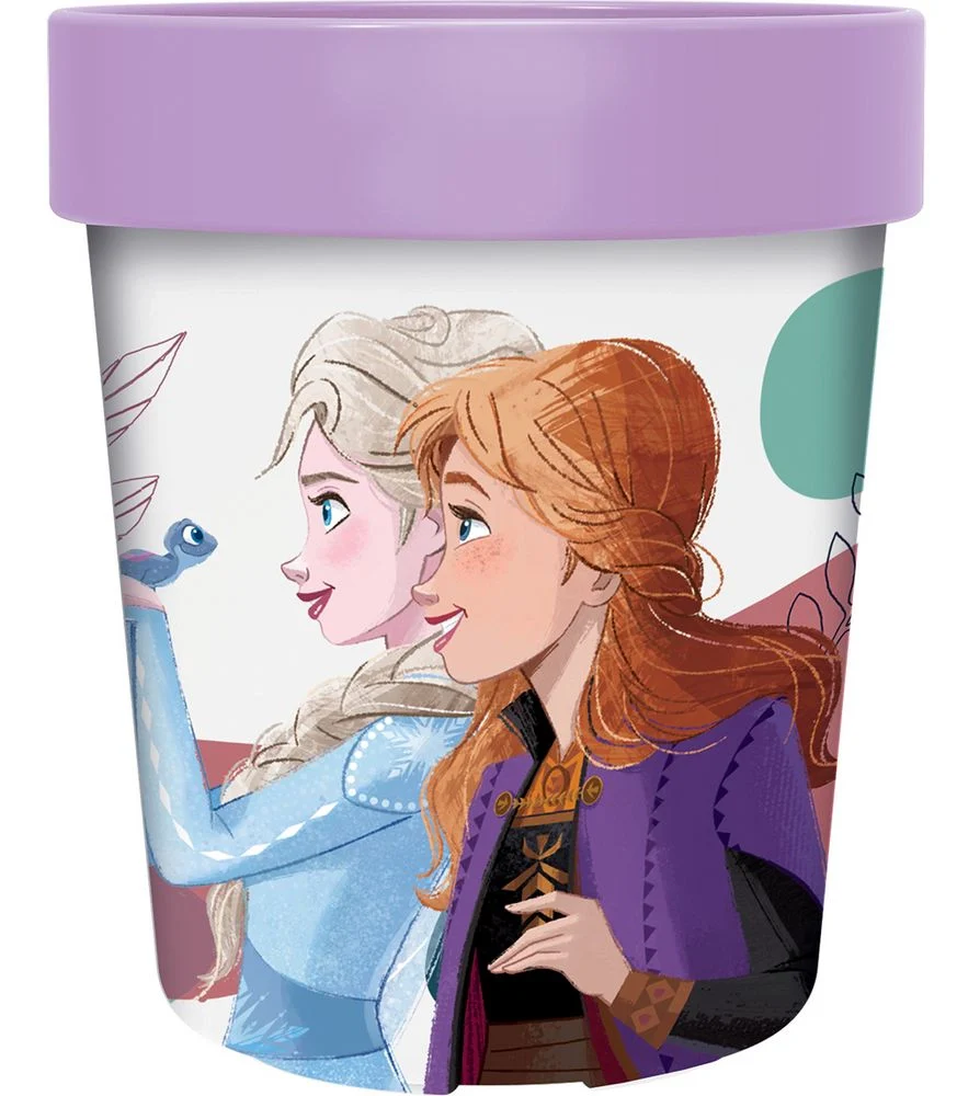 TATAWAY Disney Bicchiere azzurro per in plastica Frozen Elsa e Anna 260 ml