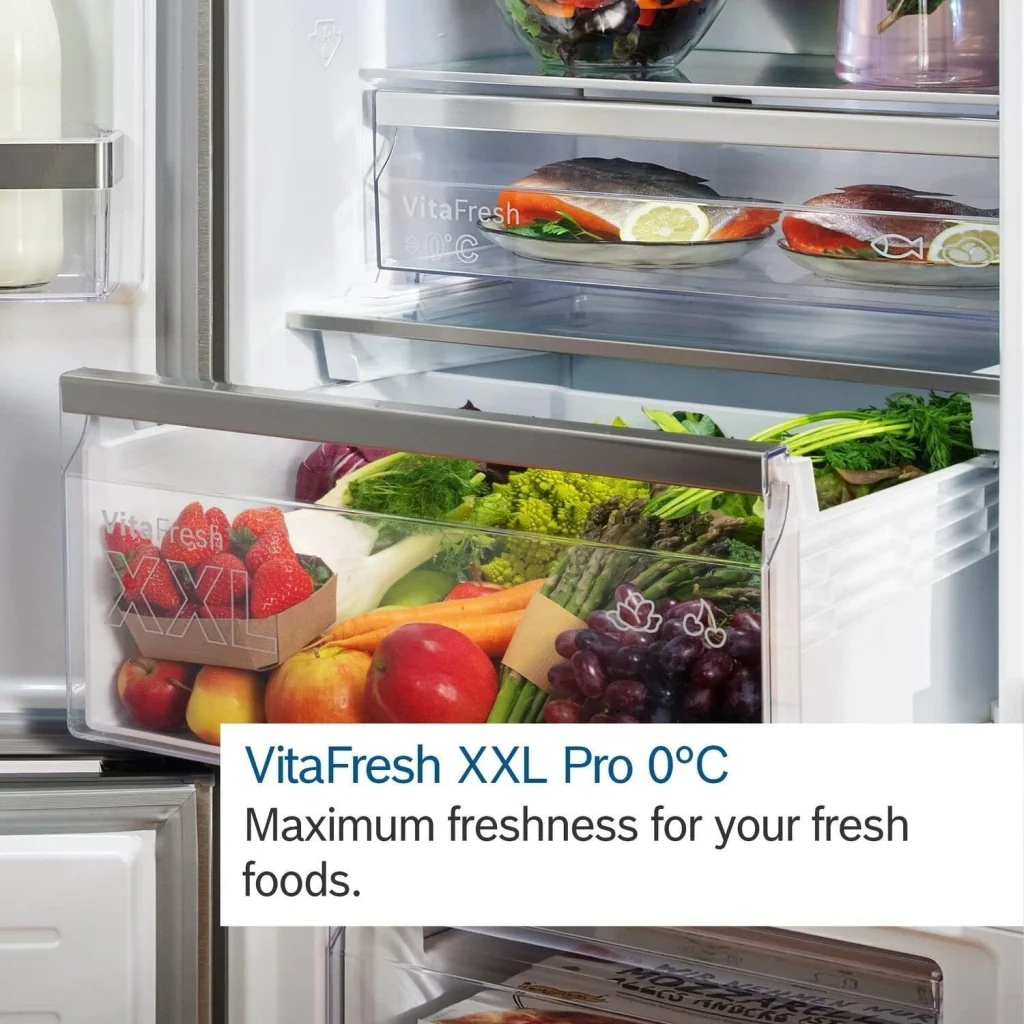 Bosch KGN367LDF Serie 4 Frigorifero Combinato 321 L 186 cm Classe D 35 dB Total No Frost Perfect Fit (186x60x66 cm) colore Acciaio Inox - Image 10