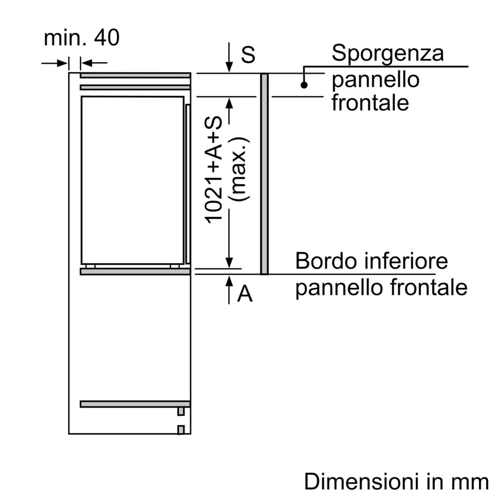 Bosch KIR31VFE0 Serie 4 Frigorifero Monoporta da incasso 165 L 102,1 cm Classe E 35 dB FreshSense MultiBox XXL colore Bianco - Image 7