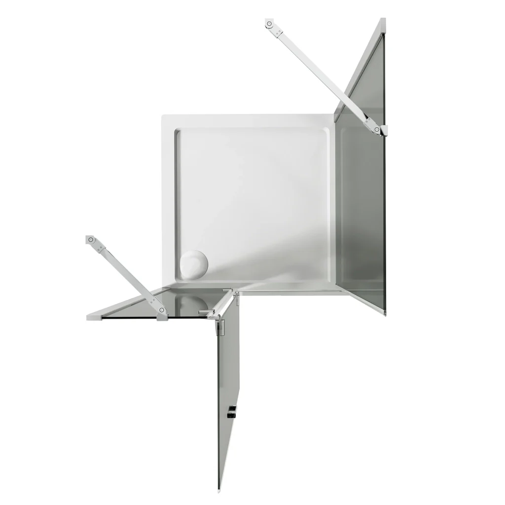 Box Doccia 120x75 CM H190 Trasparente con Easyclean mod. Flip Anta + Fisso - Image 2