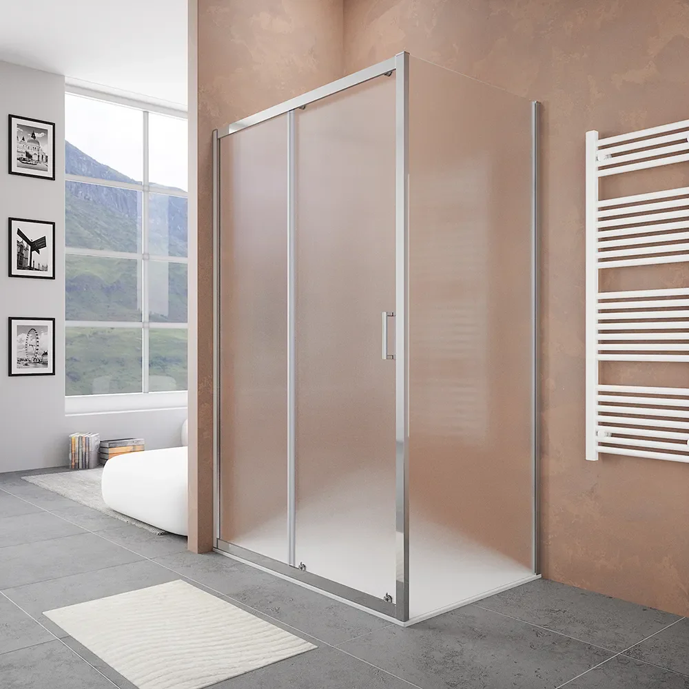 Box doccia 140x70cm scorrevole vetro temperato 6 mm stampato h185 | Tonga