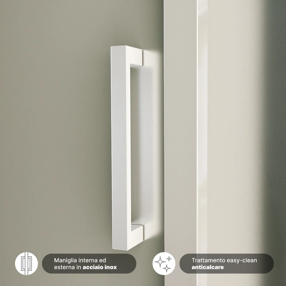 Box doccia 150x100 cm con apertura scorrevole vetro 6mm opaco h195 cm | Aruba - Image 3