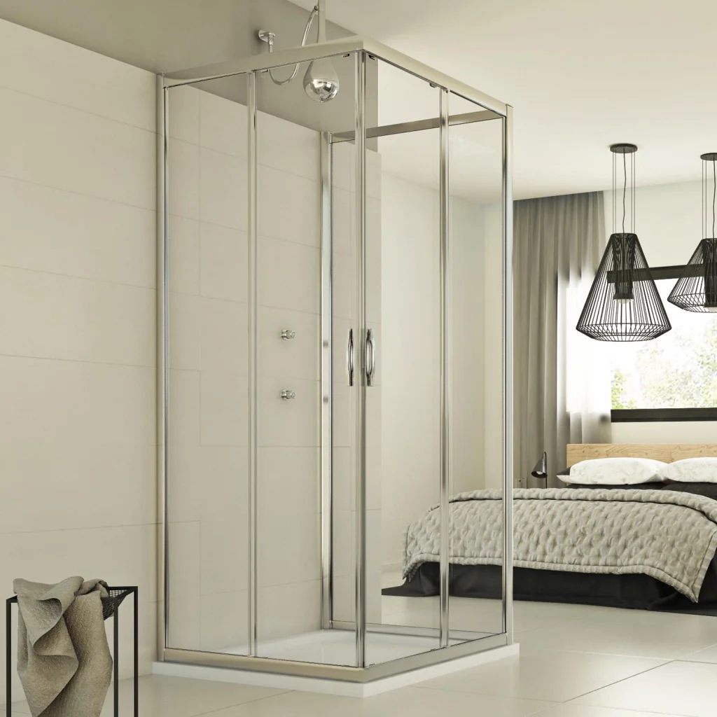 Box Doccia 3 lati 75x80x75 CM H198 trasparente mod. Evolution Trio