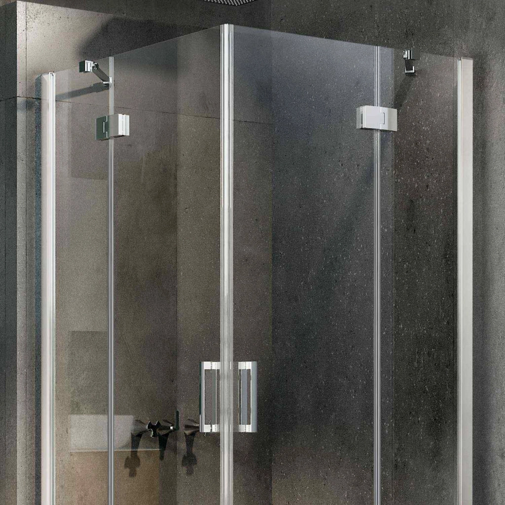 Box Doccia 70x120 CM H190 Trasparente con Easyclean mod. Flip Anta + Anta Ap. Battente - Image 4