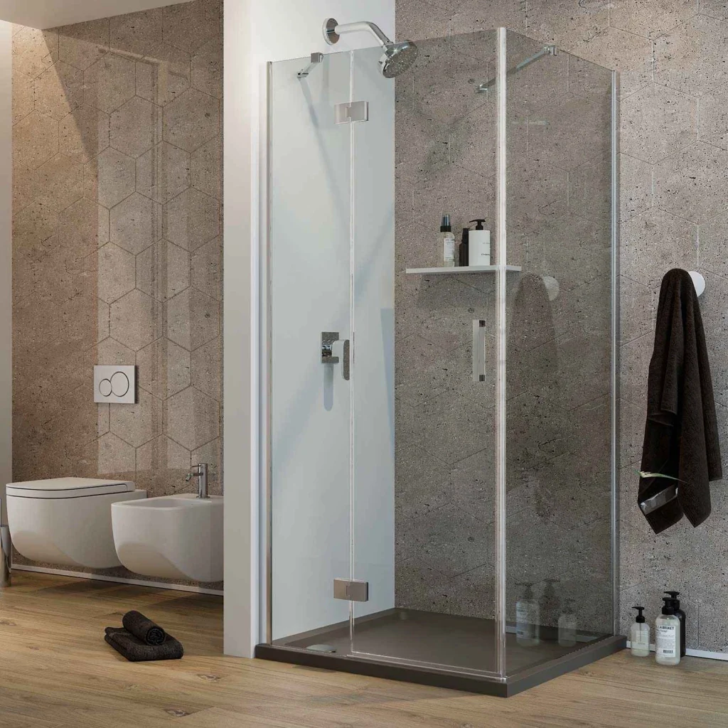 Box Doccia 70x40 CM H190 Trasparente con Easyclean mod. Flip Anta + Fisso - Image 2